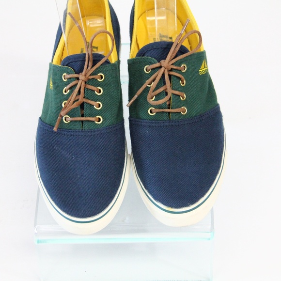 Vintage Bass Sneakers Women Boat Shoes Y2K 90s style Low Top Flat sz 9 - Picture 6 of 13